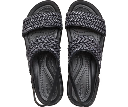 Crocs Brooklyn Woven Sparkle Low Wedge ALT120